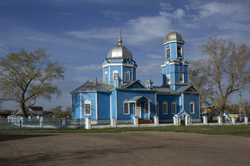 Russian Orthodox Church in the village Nordovka. Southern Urals. Bashkiria. Russia.