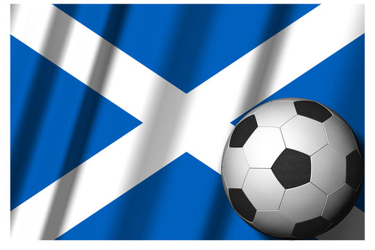 Calcio Europa_Scozia_001
Classica palla utilizzata nel gioco del calcio con, sullo sfondo, la bandiera nazionale.
