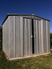 Garden shed in the home garden