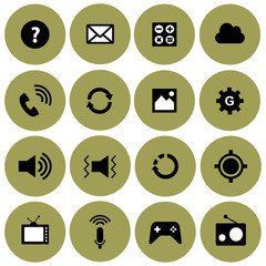 Smartphone applications vector icon set