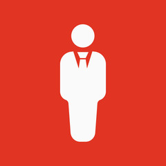 The business man icon. Avatar and user, men, gentleman symbol. Flat