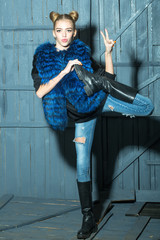 Funny stylish woman
