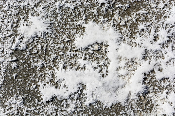 Beautiful crystals of salt lake Elton.