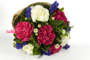 isolated bouquet on white background