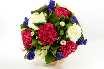 isolated bouquet on white background