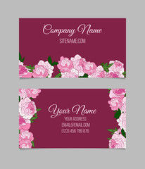 Beautiful floral business cards