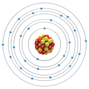 Cobaltum atom on a white background