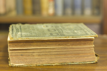 Obraz premium ancient book, very old book, close up