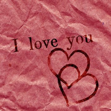 Ich liebe Dich als englische Botschaft "I Love You"