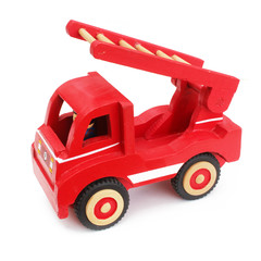 Camion de pompiers en bois
