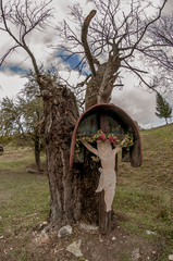 Przydrożny  krzyż ,Biała Woda ,Jaworki, Pieniny