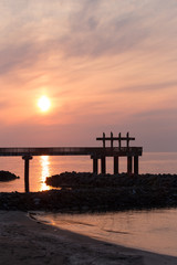 Obraz premium Sunset at Japan sea