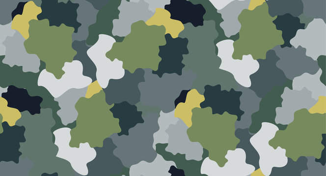 Seamless repeating pattern simulates abstract camouflage