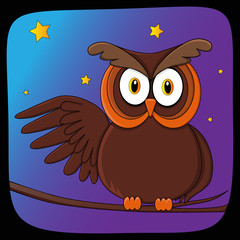 Illustration of cartoon owl 