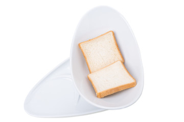 Dish with delicious toasts.