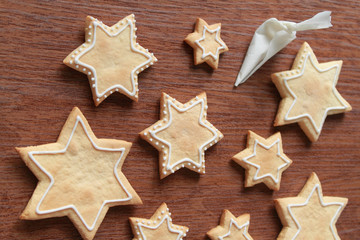 process of preparation of cookies of a fir-tree, dough