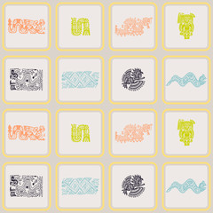 Seamless pattern with American Indians art and ethnic ornaments for your design