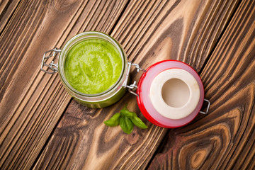 Diy homemade baby spinach pesto