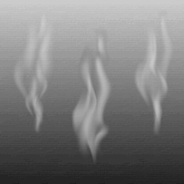 Delicate white cigarette smoke waves on background vector illust