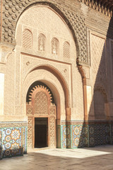 Ben Yussef Medersa at Marrakech, Morocco, koran school..