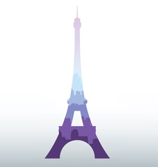 Eiffel Tower Black Silhouette Vector Illustration
