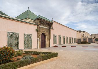 Moulay Ismail mausoleum in Meknes medina. Morocco.
