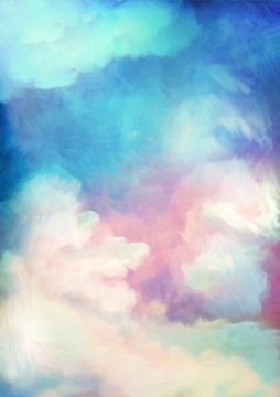 Dramatic Sky Painting Background