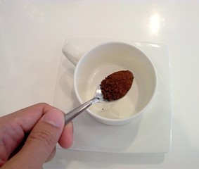 Scoop of coffee