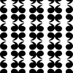 Seamless black and white decorative vector background with drops
