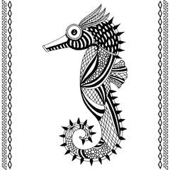 Sea horse illustration 