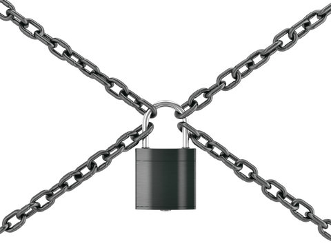 padlock with chains