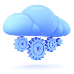 cloud technology, 3d concept