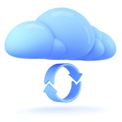 cloud technology, 3d concept