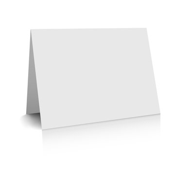 3d white blank paper card