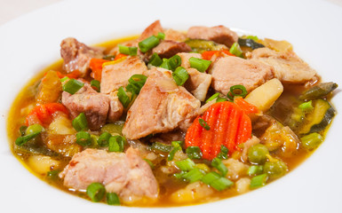 stewed meat with vegetables