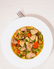 stewed meat with vegetables