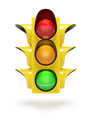 traffic light  isolated on white background