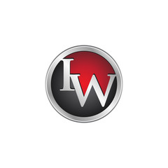 IW initial circle logo red