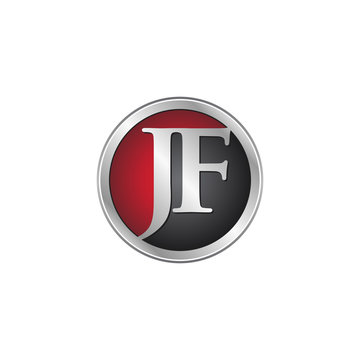 JF initial circle logo red