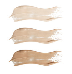 foundation swatches isolated