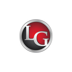 LG initial circle logo red