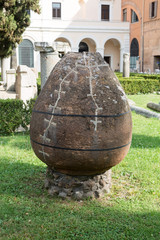 Fototapeta na wymiar the baths of Diocletian (Thermae Diocletiani) in Rome. Italy