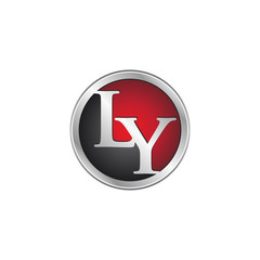 LY initial circle logo red