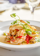 Seafood tasty and spicy salad