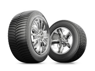 Tires on white background © iaremenko
