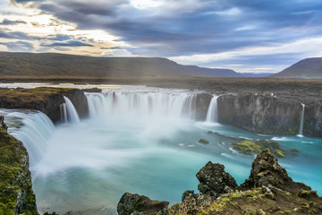 Fototapeta na wymiar Beautiful Godafoss waterfall in Iceland