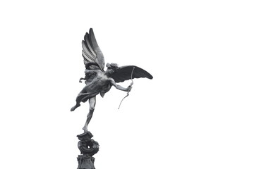 Statue at Piccadily Circus, London widely known as Eros - obrazy, fototapety, plakaty