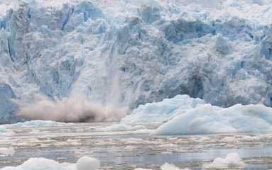 Gletsjers en ijsberg natuurlandschap in Zuid-Amerika