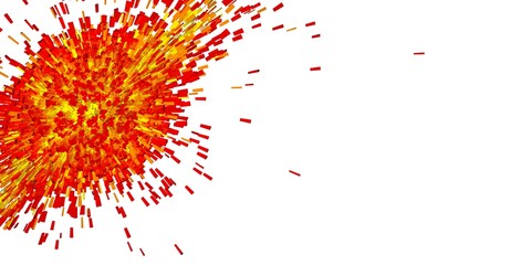 Digital sun explosion