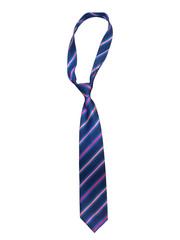 Blue striped necktie